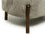 Canapé deux places incurvé de style nordique - 147 cm (57,87 po) - Tissu chenille camel - Dossier capitonné - Sans accoudoirs