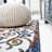 Rhianne Scroll Trellis Cream/Blue/Red Indoor/Outdoor Rug-1019155759
