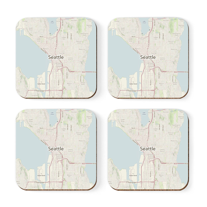 Sous-verre carte des États-Unis, Seattle