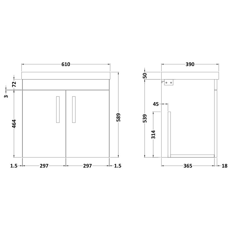 Athena 810mm Single Bathroom Vanity with Integrated Ceramic Basin, Gloss Gray