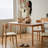 White Rectangular Solid wood Butterfly Leaf  Dining Table-580795363
