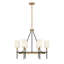  Lustre 6 lumières en noir mat avec accents laiton chaleureux Tivoli