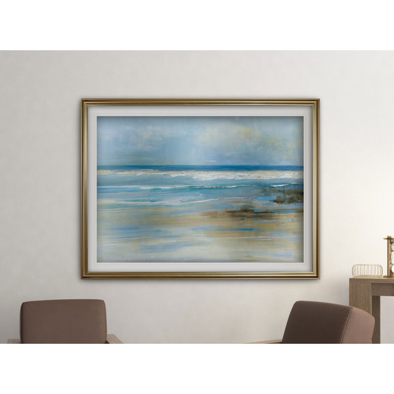Océan breeze, H 30 po x l 40 po x P 1,5 po, Cadre doré