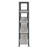 Grey Driftwood And Black Double-Wide Bookcase-1146554089
