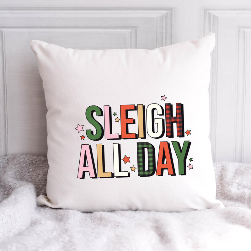 ChristmasPNG_3 Reversible Throw Pillow, 16" x 16"