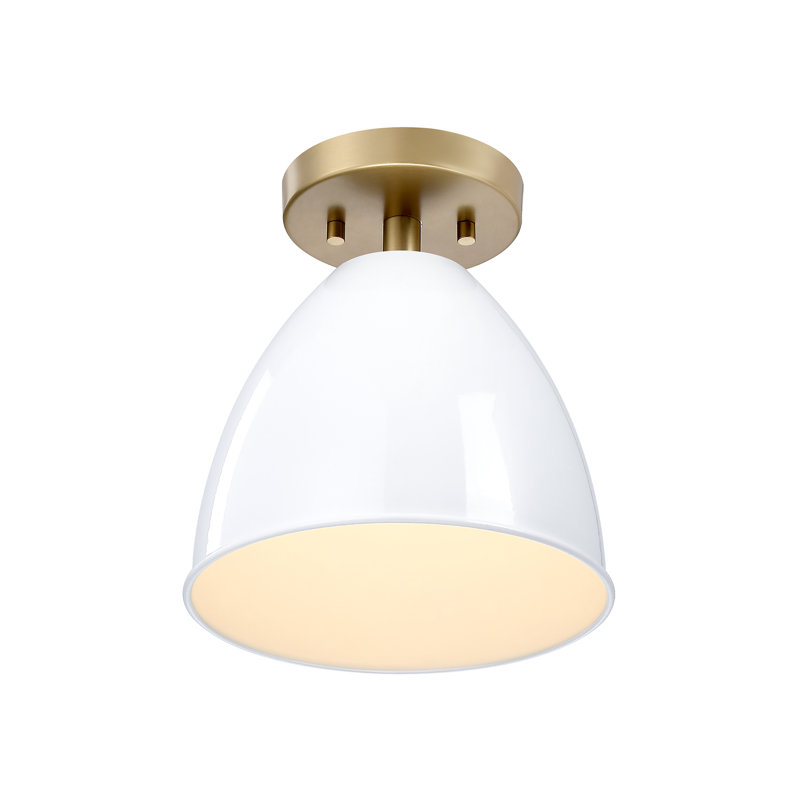Joce Semi Flush Mount, White