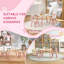 Wooden Children Table And Two Chairs Set Cute Rabbit Fox Animal Pattern Toddler Activity Desk Furniture For Playroom Bedroom Nursery Suitable For Boys Girls Ages Three To Eight Years Old Pink Finish