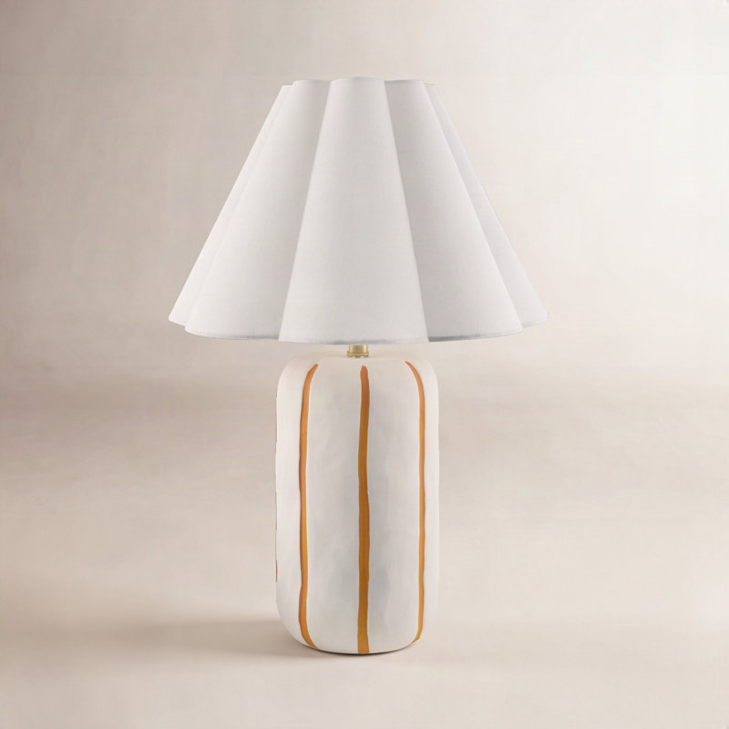 Dewey Lowrey Table Lamp, Orange, 25"H x 18"W x 18"D