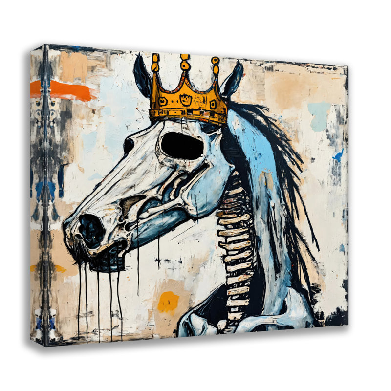 Cheval 1 - Hommage - Basquiat, estampe numérique sur toile tendue avec châssis, H 24 po x l 24 po