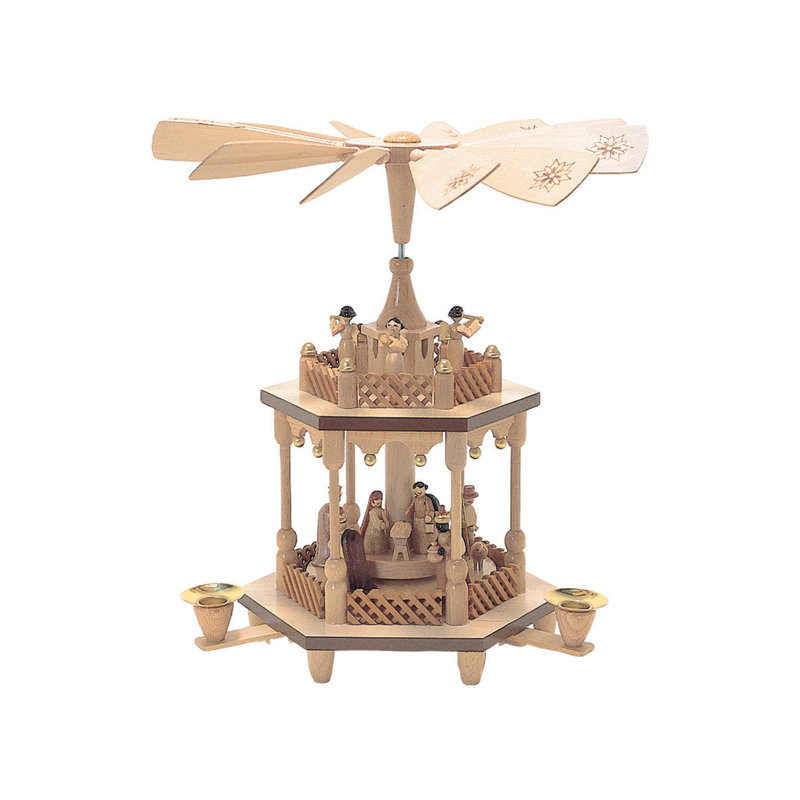  Crèche de Noël en bois naturel