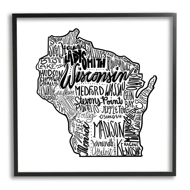 «Wisconsin City», art mural texturé giclée par The Morning Evening Post, H 12 po x l 12 po x P 1,5 po