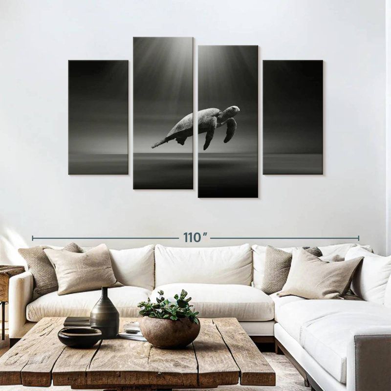 Brampt Lone Sea Turtle, 54" H x 84" W