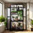 Height Wood Large Greenhouse Balcony Portable Cold Frame With Wheels, Adjustable Shelves And Openable Roof-111031125