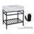 Hussin 30'' Single Bathroom Vanity with Carrara Marble Top
