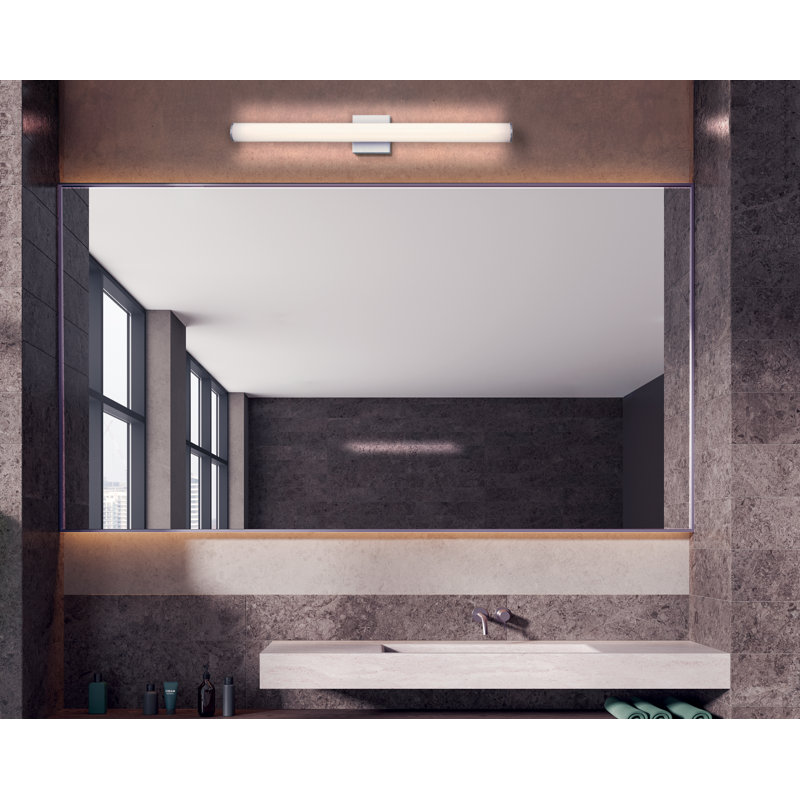 Éclairage pour meuble-lavabo rond 27W Stepridge, H 2,5 po x l 36 po x P 2,5 po, Nickel brossé