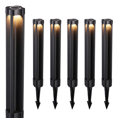 Black Low Voltage Integrated LED Pathway Light Pack