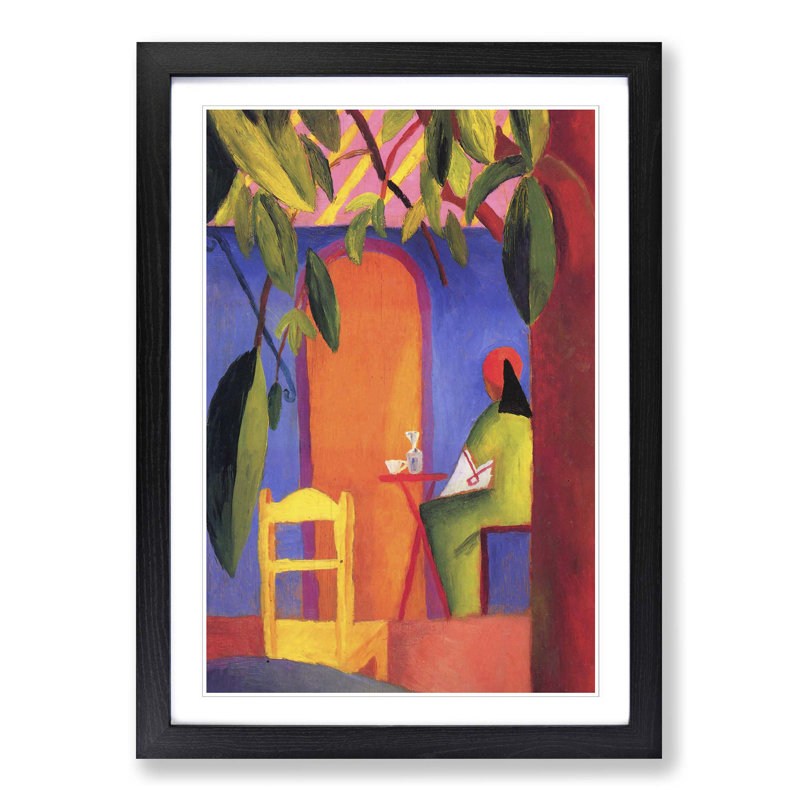 August Macke - Single Picture Frame Painting, Black