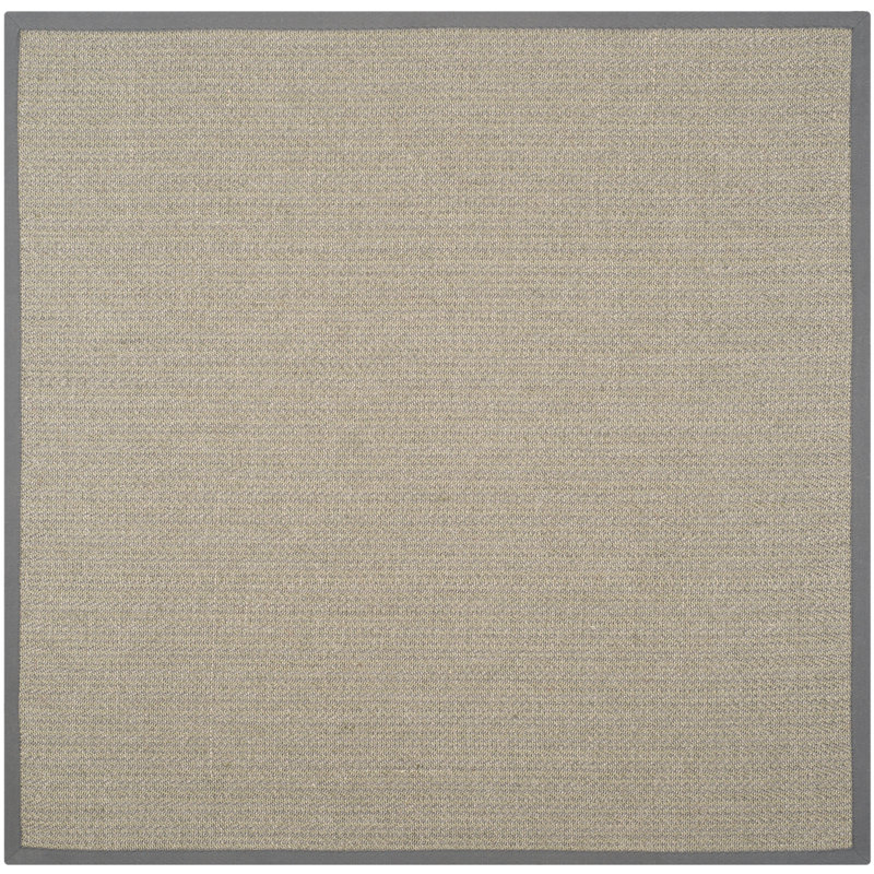 Tapis brun / gris en jute Arlen, Carré 6 pi
