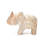 Hand Carved Wooden Elephant Sculpture | White Wash Mango Wood Elephant Figurine | Rustic Farmhouse Animal Statue for Shelf | Tabletop & Home Décor | 7.75x2.75x5.5"