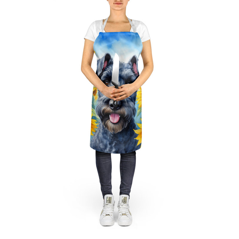 Tablier Kerry Blue Terrier en tournesols