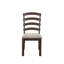 Ensemble de 2 chaises d'appoint en tissu gris, brun rustique et chêne