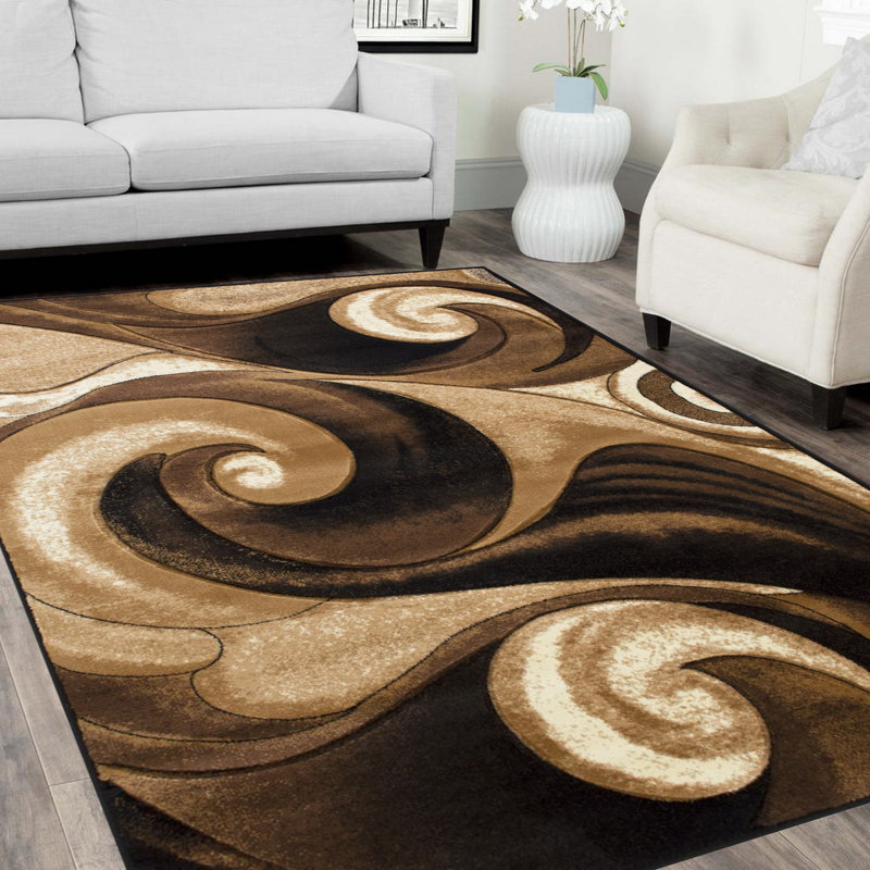 Tapis chocolat Aftan, Rectangle de 7 pi x 10 pi 5 po