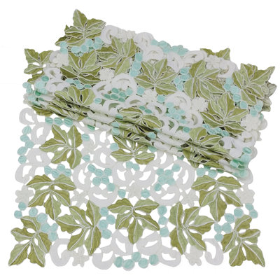 Vineyard Embroidered Cutwork Doily