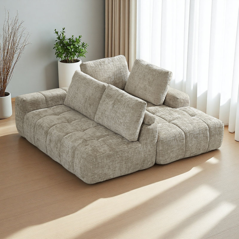 L-Shape Luxury Sectional Oversized Sofa,Mnimalist Design,Comfy Sleeper Couch For Living Room,Apartment&Reception Spaces,No Assembly Required