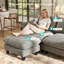 Canapé modulaire rembourré 4 places et 2 repose-pieds Acker Puff Cloud-1968206806-1964625319