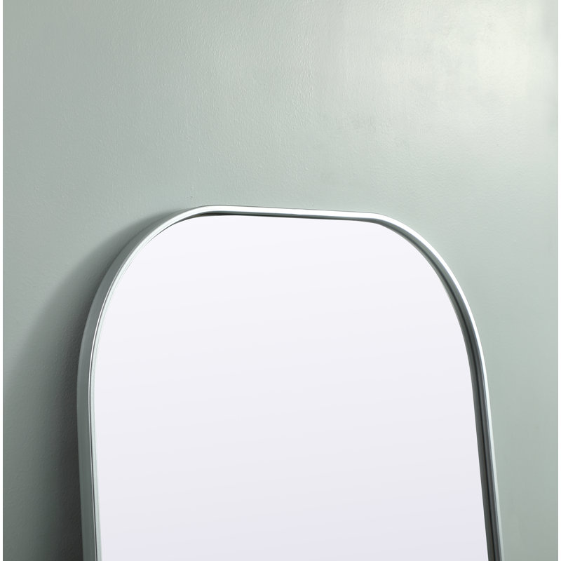 Miroir mural Sabine, 76 po x 32 po, Argent argent