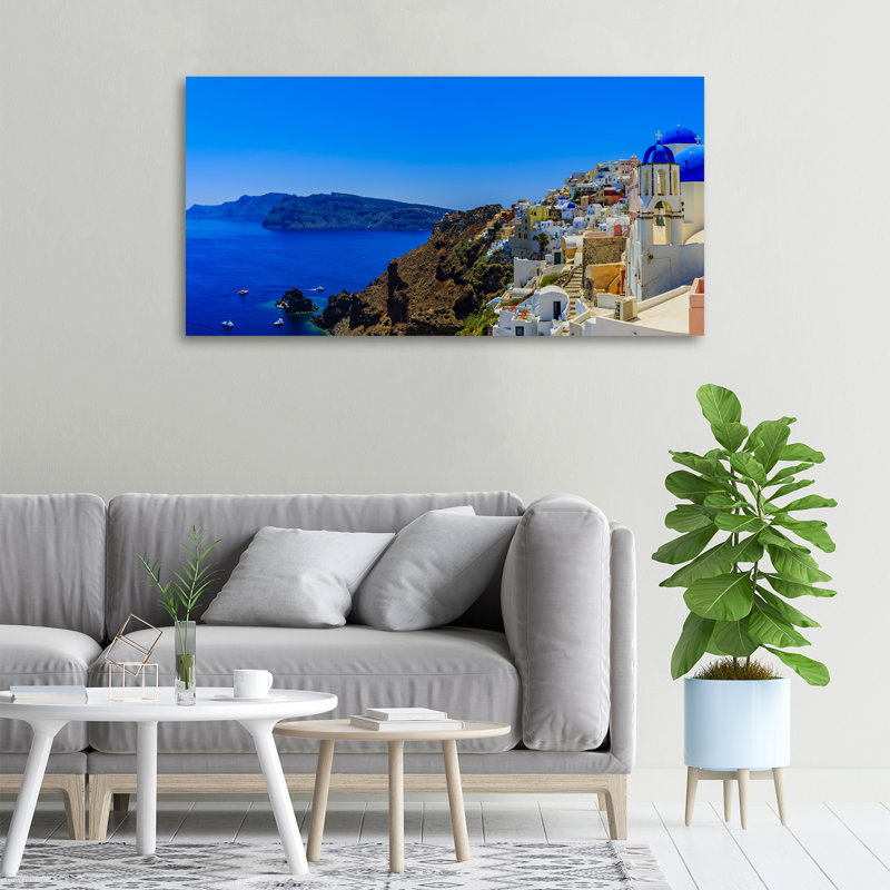 Santorini Greece - Wrapped Canvas Print, Wrapped Canvas, 50cm H x 100cm W