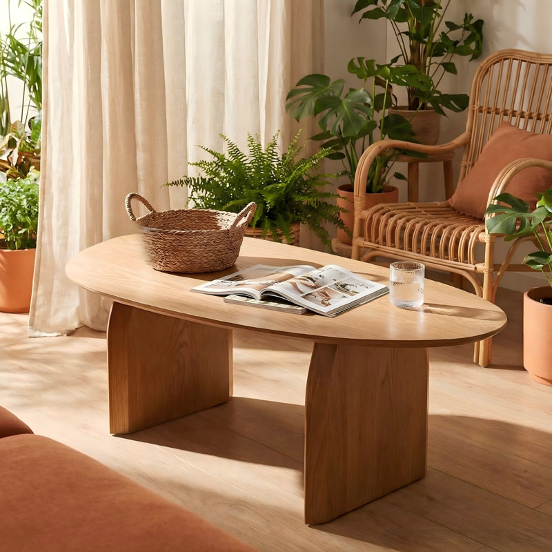 Table d'appoint moderne Mid Century, Noyer