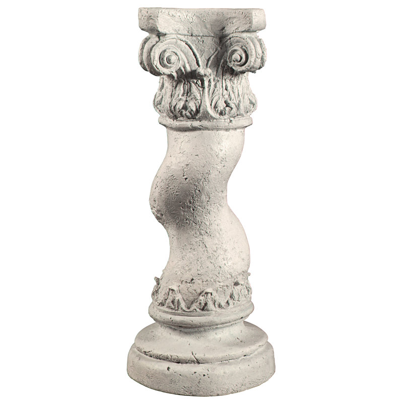 Piédestal à colonne Capitoline Barley, H 29 po x L 12 po x P 12 po