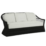 Soho 81.75" Wide Outdoor Wicker Patio Sofa with Cushions