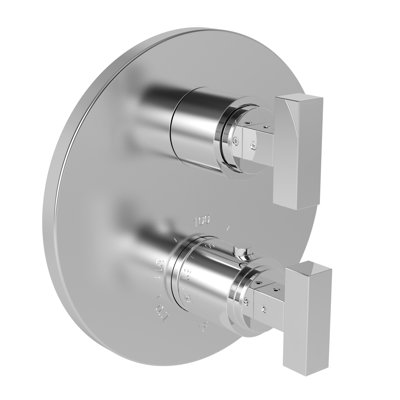 Priya 1/2" Round Thermostatic Trim Plate With Handle