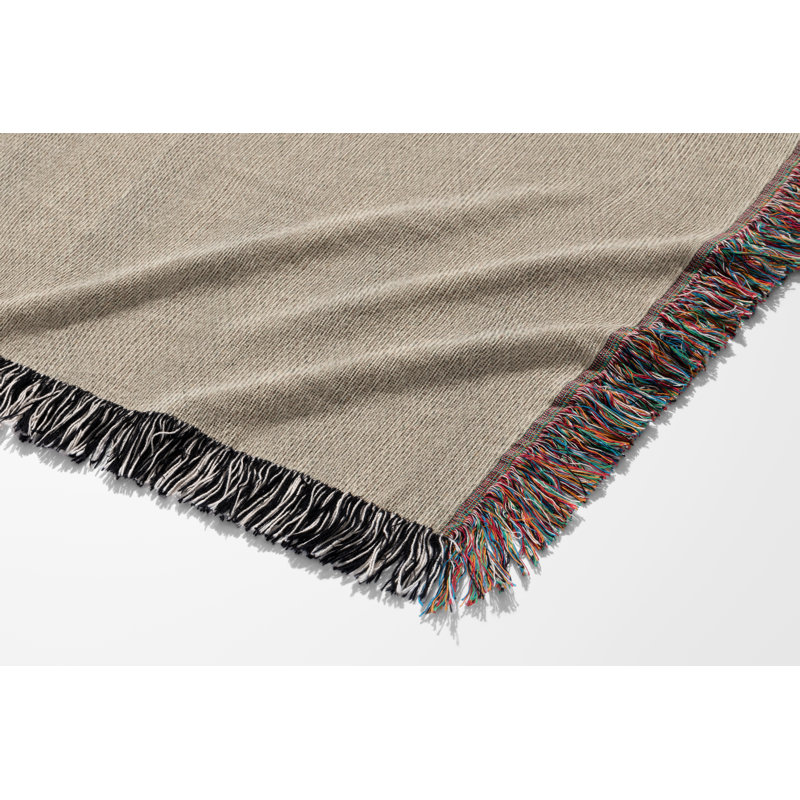 Couverture 100% coton Still I Rise, Noir / Beige, Simple