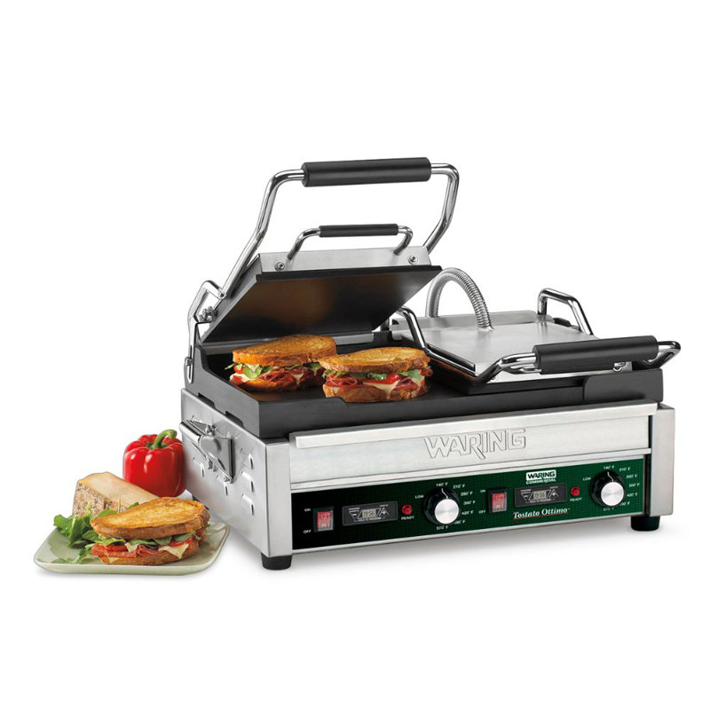 Waring 17'' Electric Grill Sandwich Maker & Panini Press with Lid