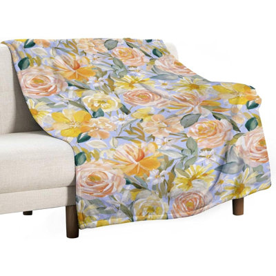 Couverture polaire marine multicolore bleu marine, jeté douillet pour chambre d'hiver 50 po x 60 po