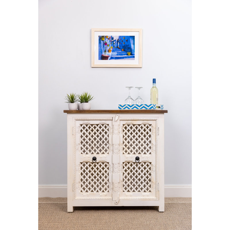 Armoire d'appoint en bois massif Marilin