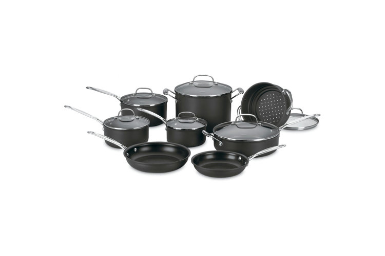  WearEver, Champagne Nonstick Cookware, Pots and Pans Set, 15  Pieces: Home & Kitchen