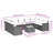 Vidaxl Garden Sofa Set Black, Cream White