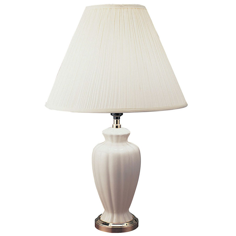 Barium Ceramic Table Lamp, Ivory