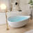 63''Wavy Solid Surface Bathtub, Freestanding Soaking Bathtub-111987435