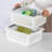 Sterilite Small Stacking Storage Basket with Comfort Grip Handles, White