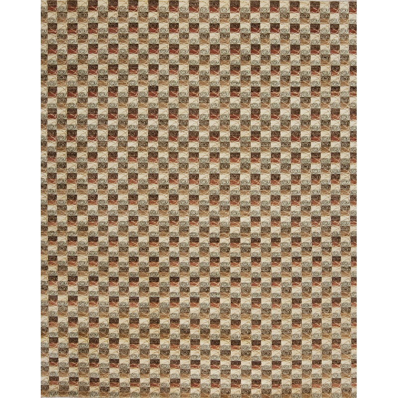 Textures Hand Knotted Wool Area Rug, Rectangle 8' x 10'