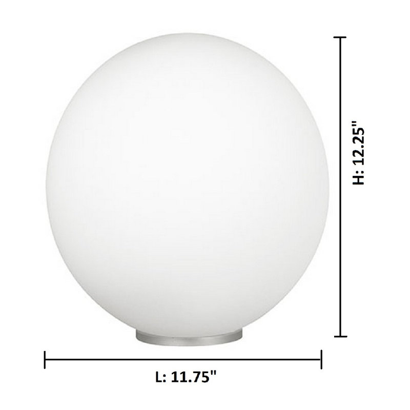 Lampe de table Mia, H 12,25 po x l 11,75 po x P 11,75 po, Argent