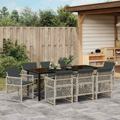 Emiya 8 - Person Patio Dining Set with Rectangular Table