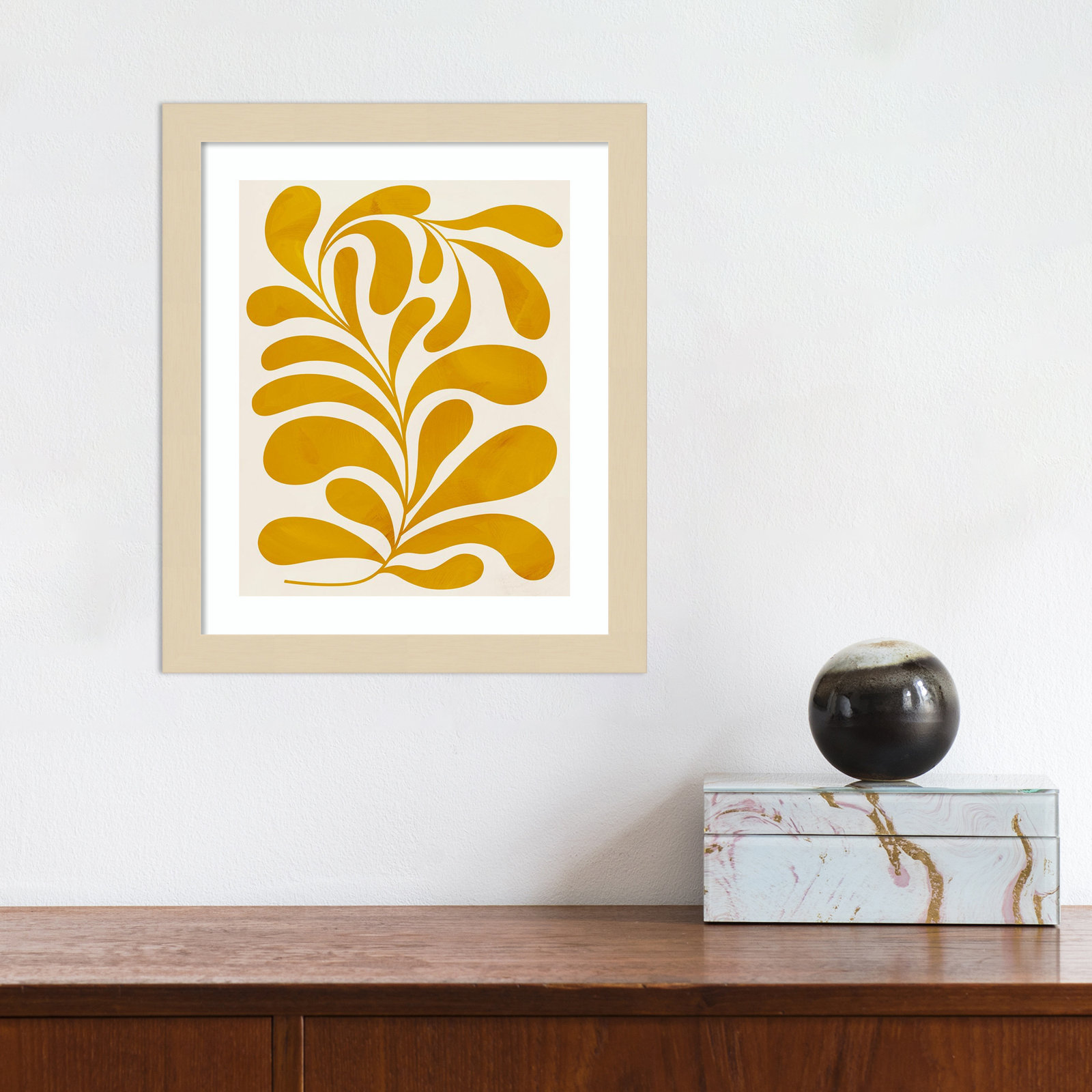 Goldenrod II by Grace Popp, 13" H x 11" W x 1" D, Natural