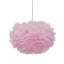 Luminaire suspendu 3 lumières en plumes d'oie rose-707910249