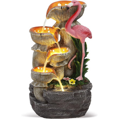 Outdoor Cascade Fountain with Lights